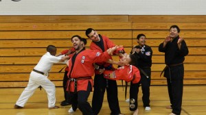 Silly Pose: Alan, Cris, Isaiah, Jayden, and Jesus with their new Brown Belts
